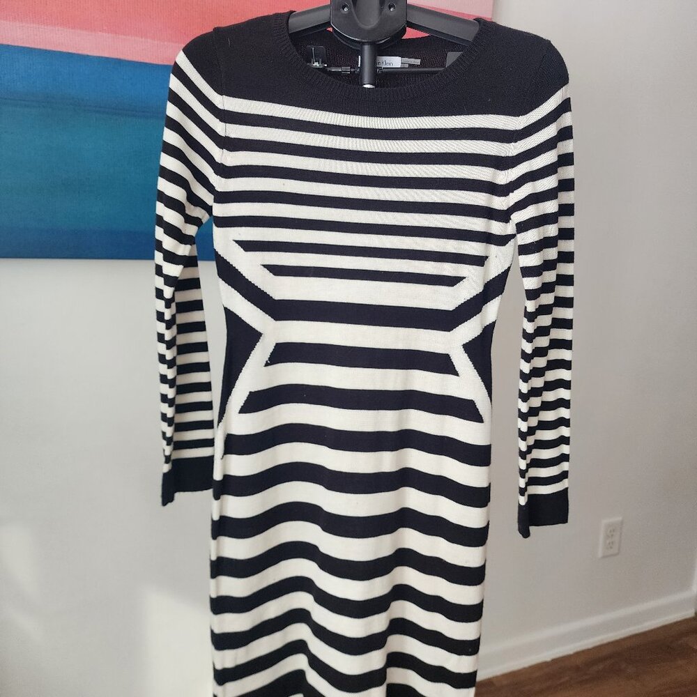Long sleeve knit sweater dress